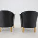 Paire de fauteuils en cuir Mogens Hansen, Danemark