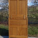 3-in-1 furniture: chest of drawers, secretary, and display cabinet, in walnut.