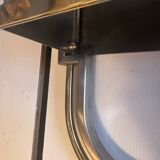 Paire d’appliques inox et laiton