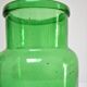 Two old green blown glass jars early 20th century