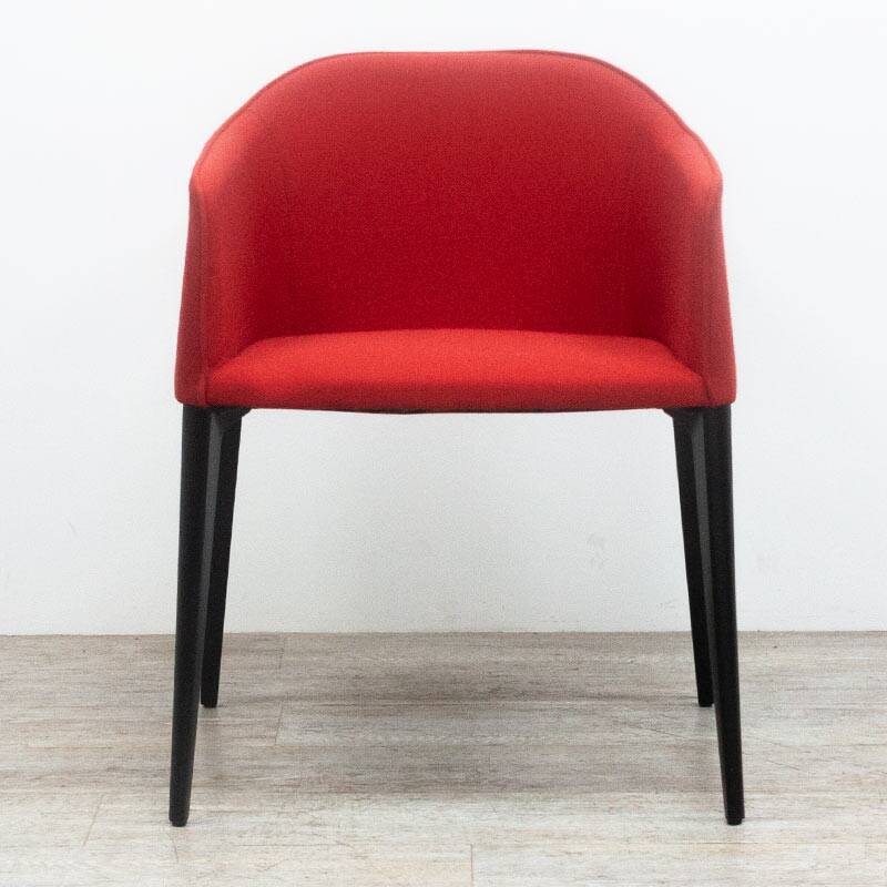 Laja chair from Pedrali in red fabric