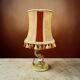 Vintage fish lamp in brass and onyx – H61 cm