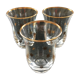 Lot 3 verres étoiles dorées