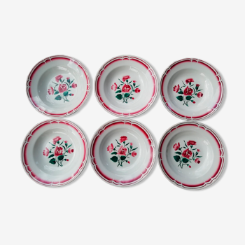 Set of 6 plates Badonviller