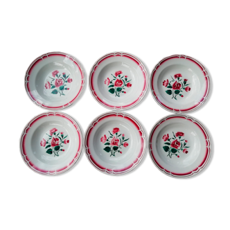 Set of 6 plates Badonviller