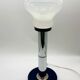 Large blue and chrome table lamp, Italy 1970s