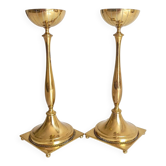 Bougeoirs en laiton moderne scandinave par Gunnar Ander pour Ystad Metall