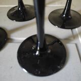 4 black-footed arcoroc glasses