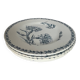 5 assiettes en terre de fer œillets K&G