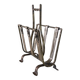 Vintage Brutalist Steel Magazine Rack