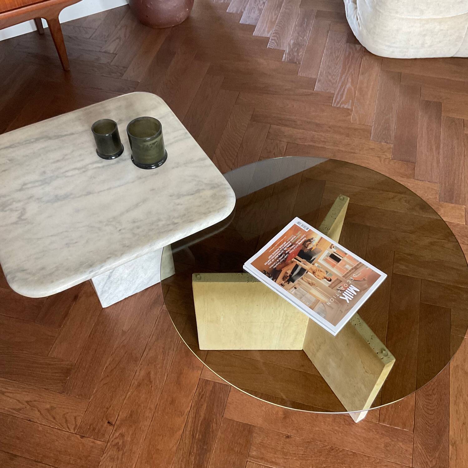 Marble coffee table