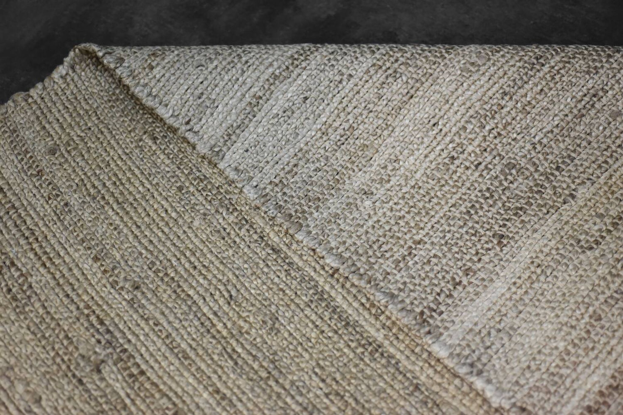 Tapis indien en jute tissé à plat, années 1970