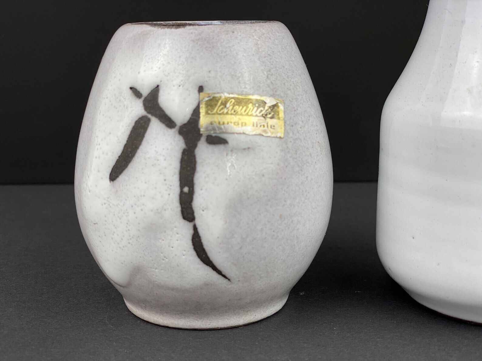2 vintage mini vases, scheurich, collectable mid century ceramics