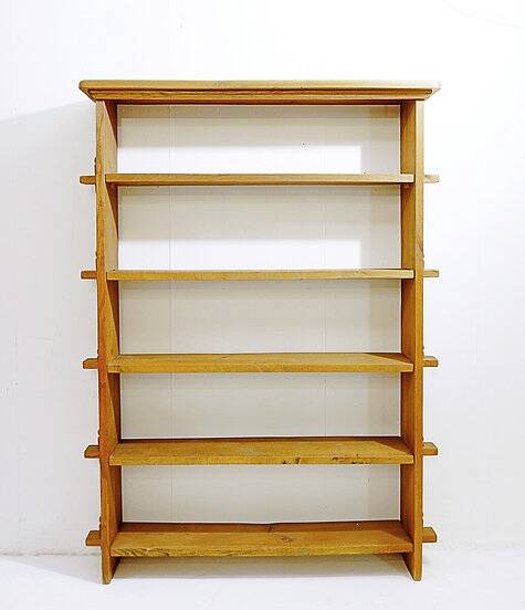 Brutalist shelf in solid wood - 1950s