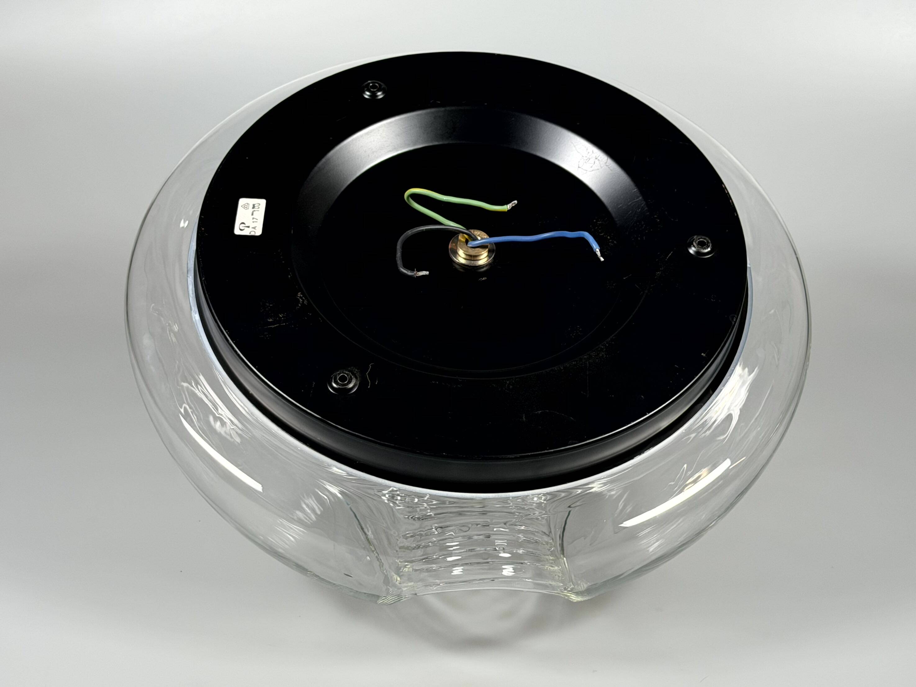 1960s 1970s Wall or Ceiling Lamp "Wave" by Koch & Lowy for Peill & Putzler