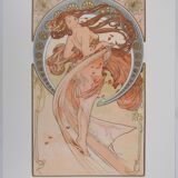 Alphonse Mucha: The Arts, Dance, signed lithograph