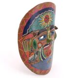 Colorful terracotta mask from Mexico, 1970s