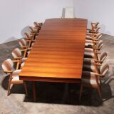 XXXL Mid-Century Teak Conference Board table from Volvo Stockholm 1960 from NK Inredning Stockhlom