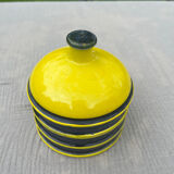Yellow and navy jar