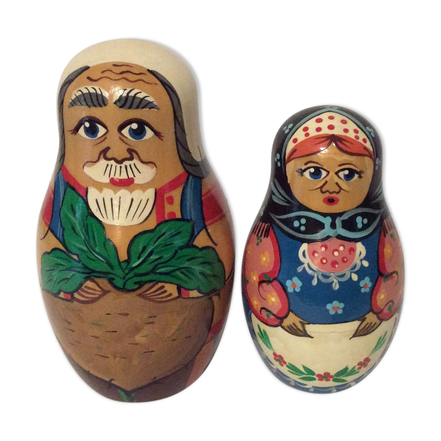 Vintage couple Russian dolls