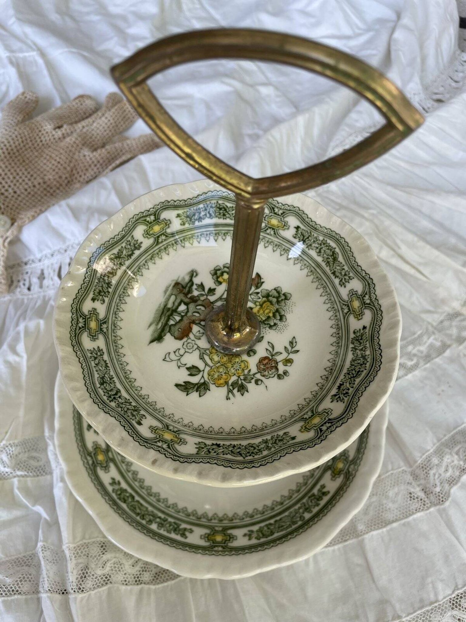 Serviteur 2 assiettes creuses MASONS modèle Manchu