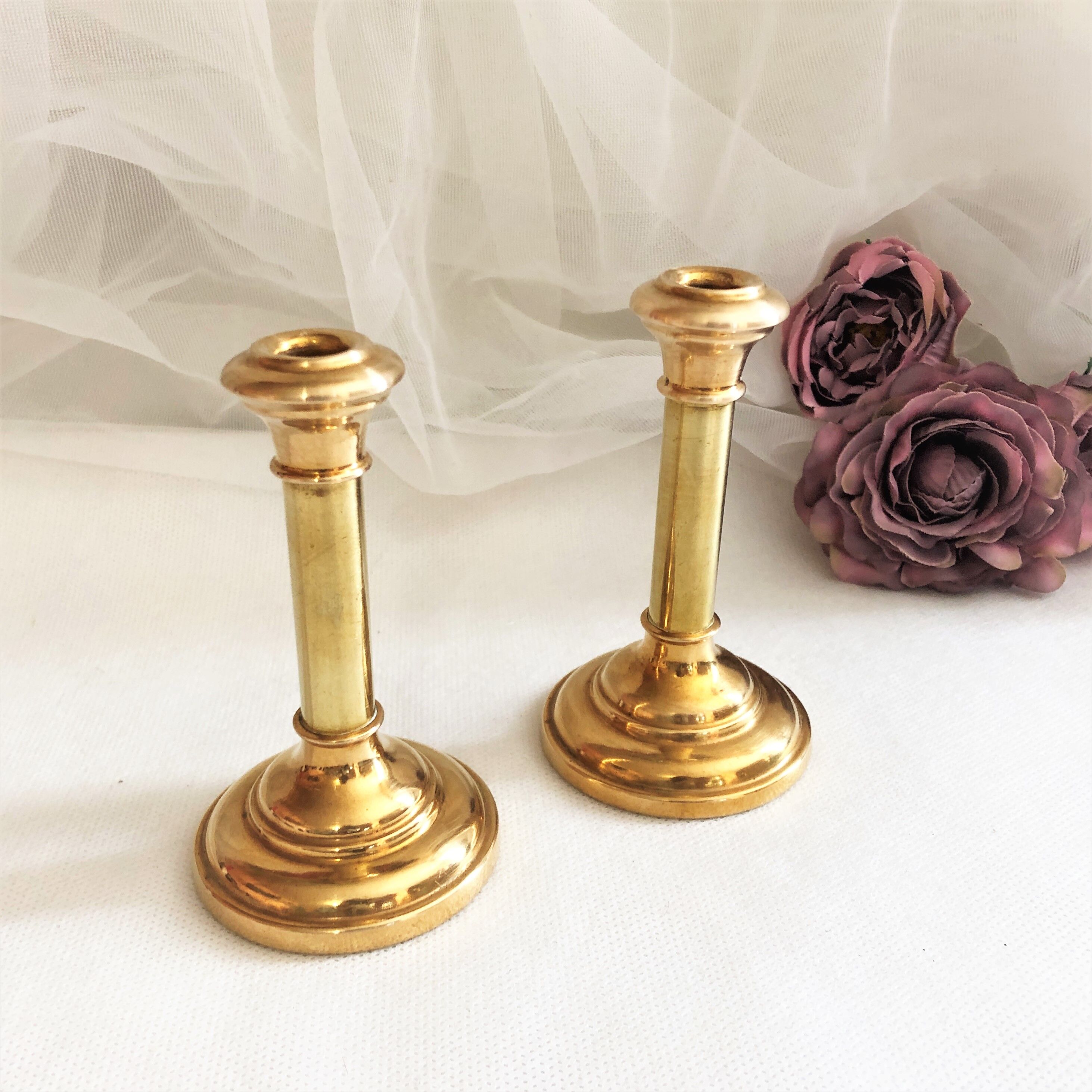 Pair of candlesticks for fine candles early twentieth century