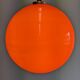 Orange opaline ball pendant from the 60s/70s