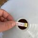 Opaline wafer with wavy edge