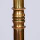 Restored Brass Art Deco Floor Lamp, France, Original Textile Shade, 1920s