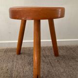 Vintage tripod stool in solid pine