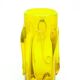 Modernist vase, yellow glass, designed by J. Słuczan-Orkusz, Poland, 1970s