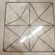 Square coffee table in glass and black satin metal 1980