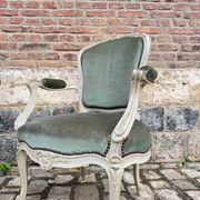 Pair Of Louis XV Style Lacquered Wood Armchairs XIX Eme Century
