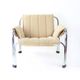Fauteuil Lounge Par Viliam Chlebo En Chrome Et Lin, Kodreta 1979