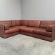 Brown leather modular sofa by De Sede; DS76, 1970s (straight or angle)