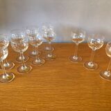 10 Meisenthal crystal glasses