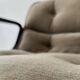 Velvet office chair with armrest by C. POLLOCK for Knoll