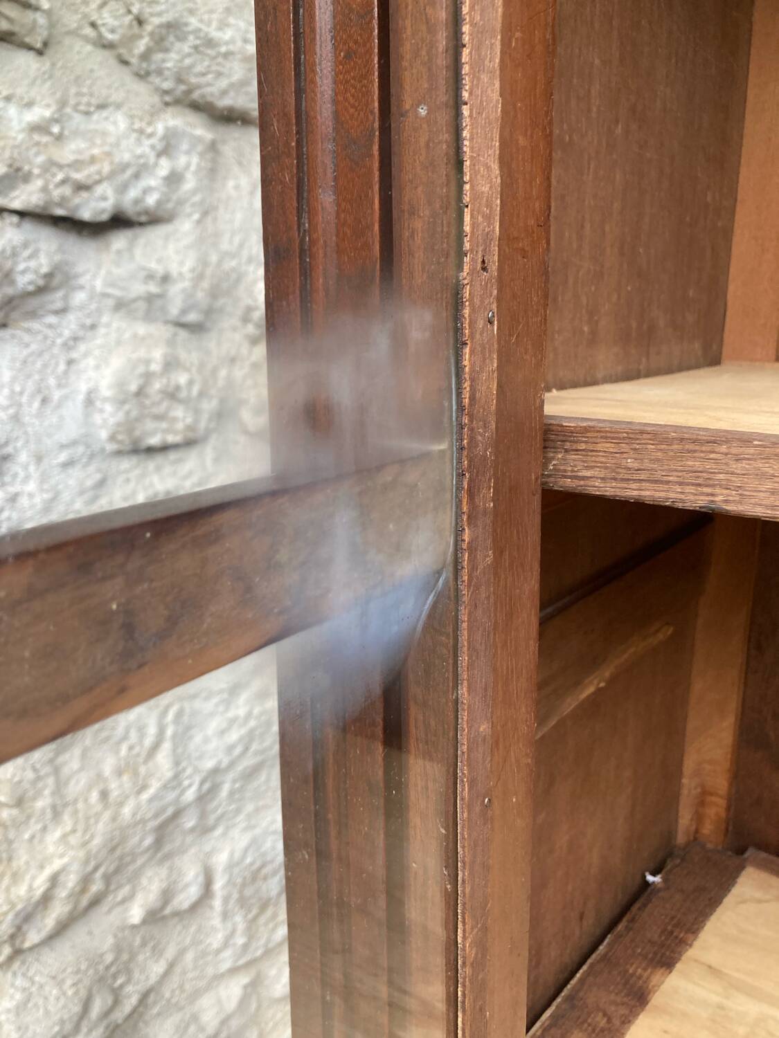 Vintage glass-fronted cabinet