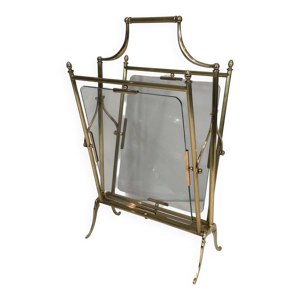 Porte-revues en laiton - transparent