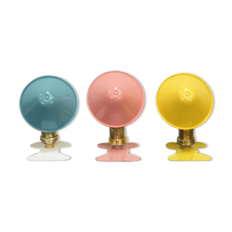 Trio de veilleuses spots à pince vers 1950