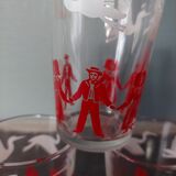 5 ancien verre vintage cigogne alsace