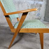 Fauteuil pied compas scandinave