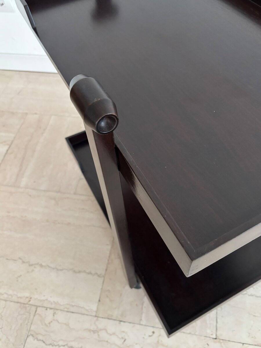 Dark Wood Bar Trolley by Franco Albini for Poggi Pavia, 1970s