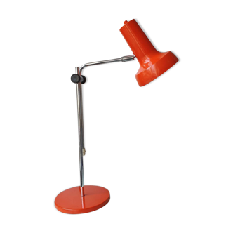 1970s orange metal desk lamp