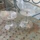 5 vintage transparent glass champagne glasses