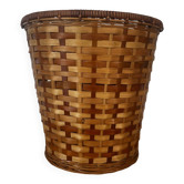 Vintage panière ou corbeille à papier en osier