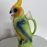 Cockatoo pitcher in Saint Clément slip