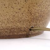 Ball lamp in beige and brown sandstone, 60s ceramic