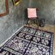Romanian floral rug with pigeons handwoven in wool