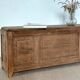 Large antique wedding chest in raw oak from the 19th century (shallow depth)